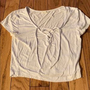 Garage Cropped Lace Up Top